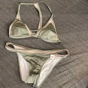 Pink Bikin bottom Large and triangle top Medium